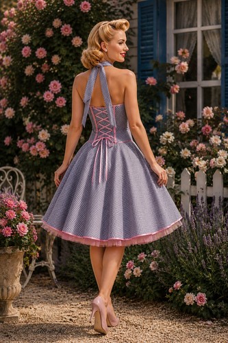 Petticoatkleid zartes grau