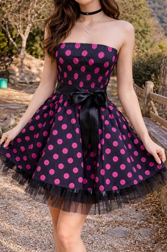 Kleid schwarz gepunktet