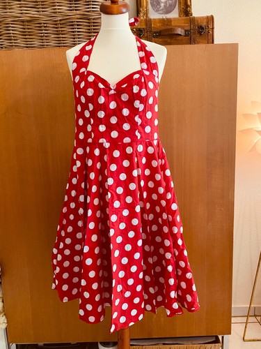 Polka dots neckholder kleid - polka,